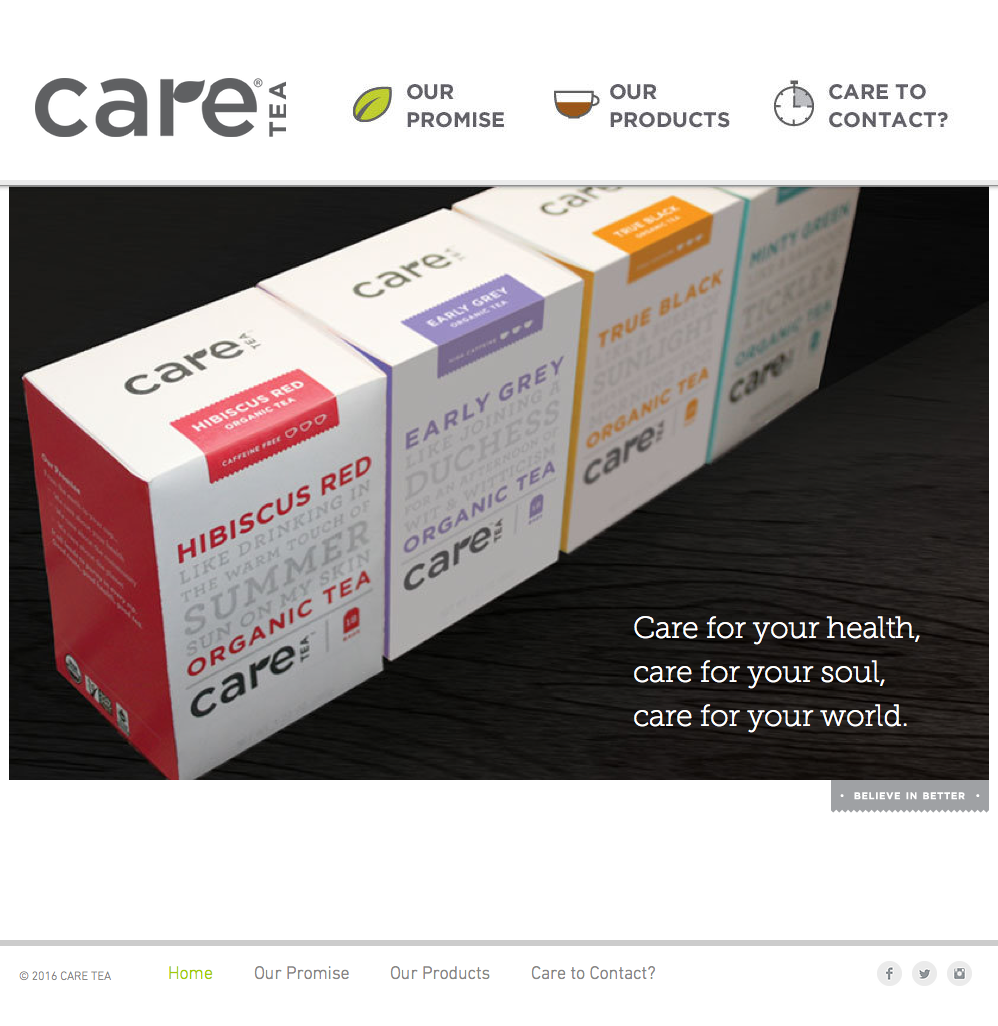 Care Tea Website and Art Direction – Megan Silverman Design